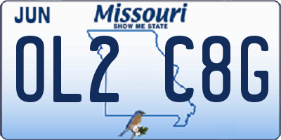 MO license plate OL2C8G
