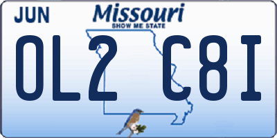 MO license plate OL2C8I