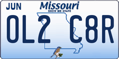 MO license plate OL2C8R