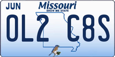 MO license plate OL2C8S