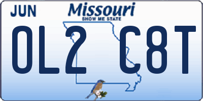 MO license plate OL2C8T