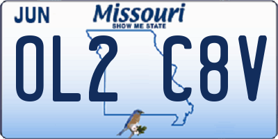 MO license plate OL2C8V