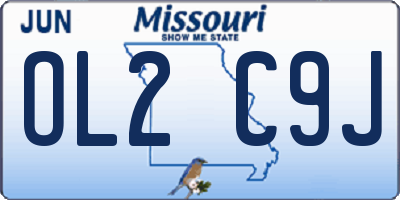 MO license plate OL2C9J