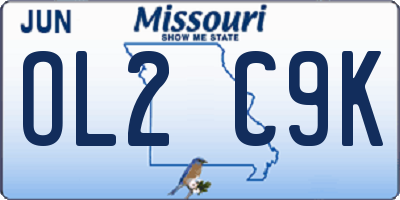 MO license plate OL2C9K