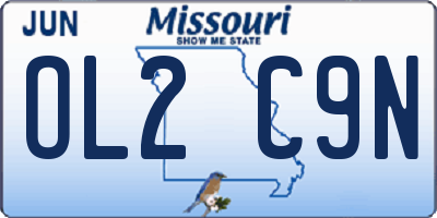 MO license plate OL2C9N