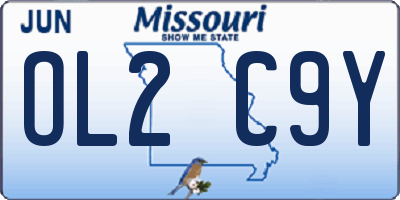 MO license plate OL2C9Y