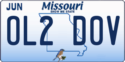 MO license plate OL2D0V