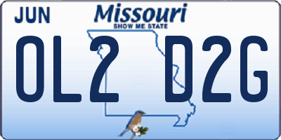 MO license plate OL2D2G