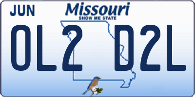 MO license plate OL2D2L