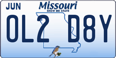 MO license plate OL2D8Y