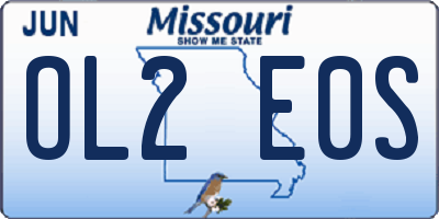 MO license plate OL2E0S