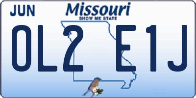MO license plate OL2E1J