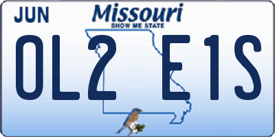 MO license plate OL2E1S