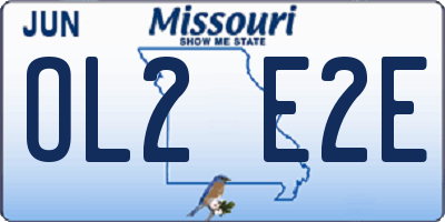 MO license plate OL2E2E