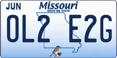 MO license plate OL2E2G