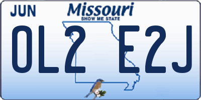 MO license plate OL2E2J