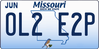 MO license plate OL2E2P