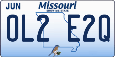 MO license plate OL2E2Q
