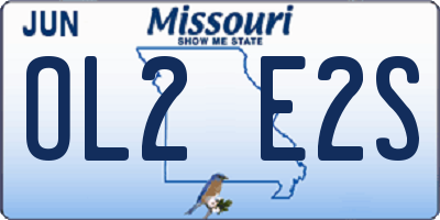 MO license plate OL2E2S