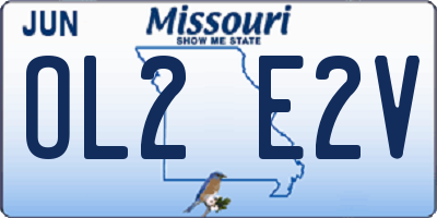 MO license plate OL2E2V