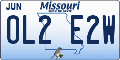 MO license plate OL2E2W