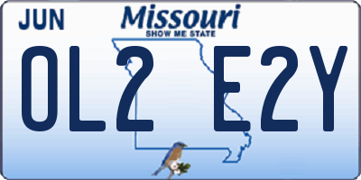 MO license plate OL2E2Y