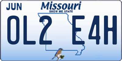 MO license plate OL2E4H