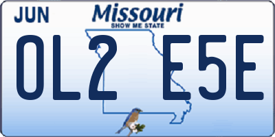 MO license plate OL2E5E