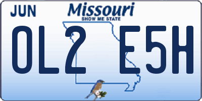 MO license plate OL2E5H