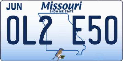 MO license plate OL2E5O