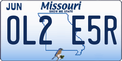 MO license plate OL2E5R