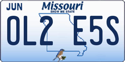 MO license plate OL2E5S