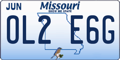 MO license plate OL2E6G