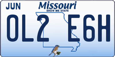 MO license plate OL2E6H