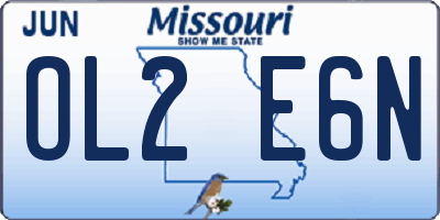 MO license plate OL2E6N
