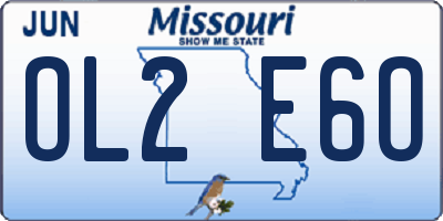 MO license plate OL2E6O