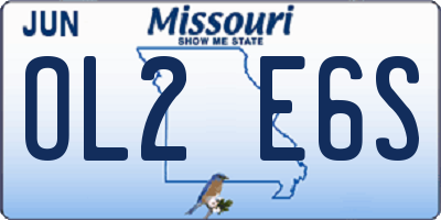 MO license plate OL2E6S