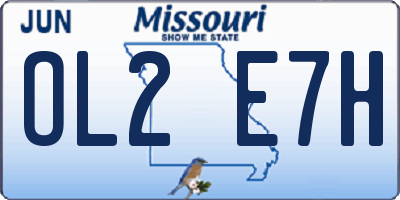 MO license plate OL2E7H