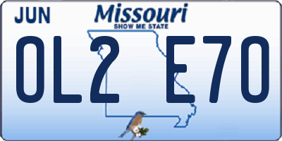 MO license plate OL2E7O