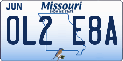 MO license plate OL2E8A