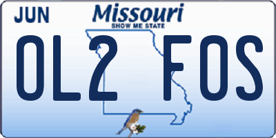 MO license plate OL2F0S