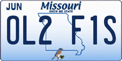 MO license plate OL2F1S