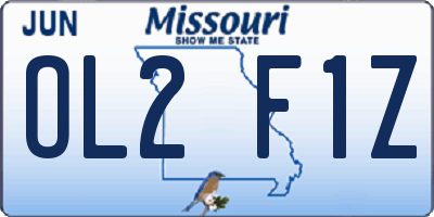 MO license plate OL2F1Z
