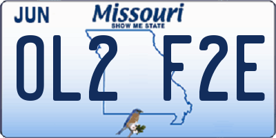MO license plate OL2F2E