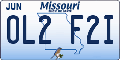 MO license plate OL2F2I