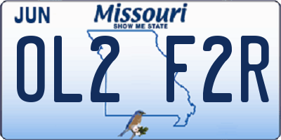 MO license plate OL2F2R