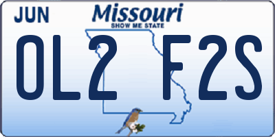 MO license plate OL2F2S