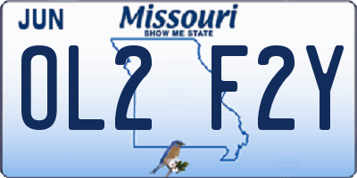 MO license plate OL2F2Y