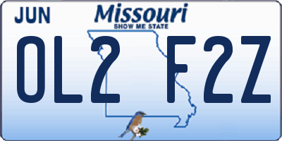 MO license plate OL2F2Z
