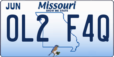 MO license plate OL2F4Q